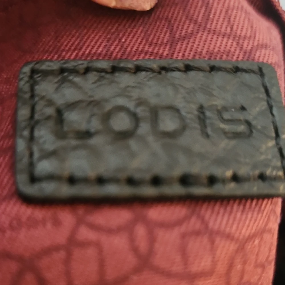 Lodis Black Leather Crossbody with Gold Chain - Picture 7 of 8